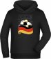 Preview: Kids Hooded Sweatshirt Hoodie - Soccer with Germany Flag i485